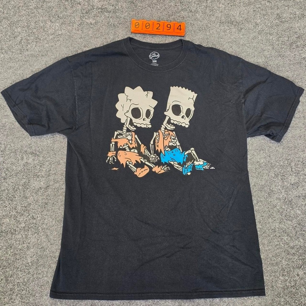 The Simpsons 20th Anniversary Skeletons Cotton T-Shirt Size: Large